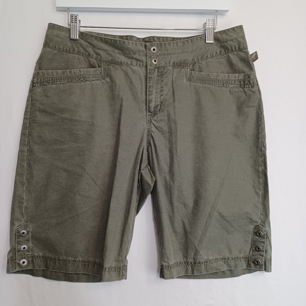 Columbia Shorts Green Cotton Bermuda‎ Hiking Womens 10 - Picture 2 of 11